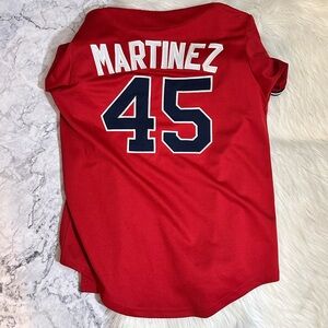 Pedro Martinez #45 Boston Red Sox Baseball Red Majestic Jersey Mens Size Medium